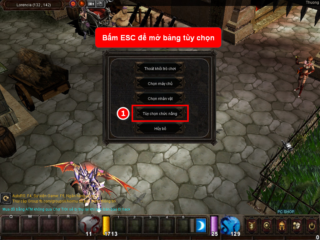 Chức năng chính của Game MU Thiên Quốc